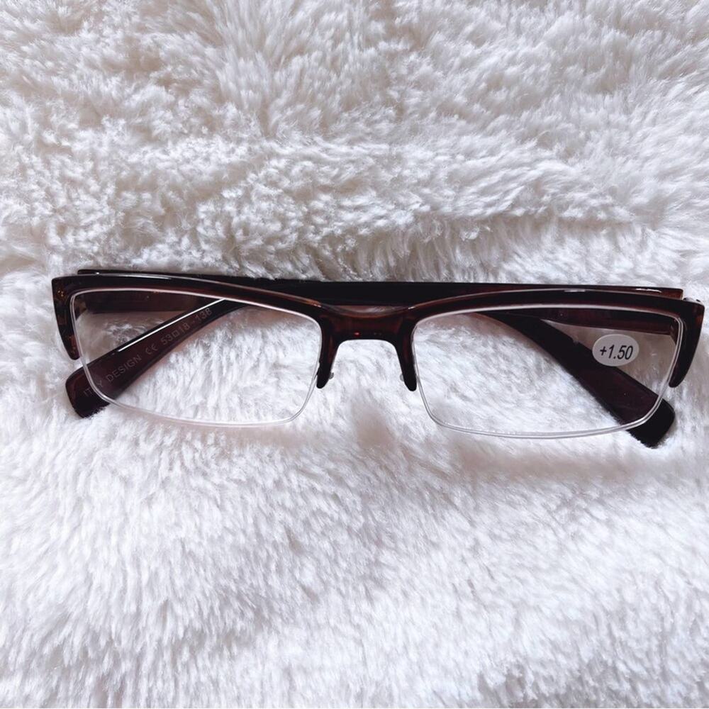 Sam Tortoise Brown Rectangular Reading Glasses - Picture 6 of 15